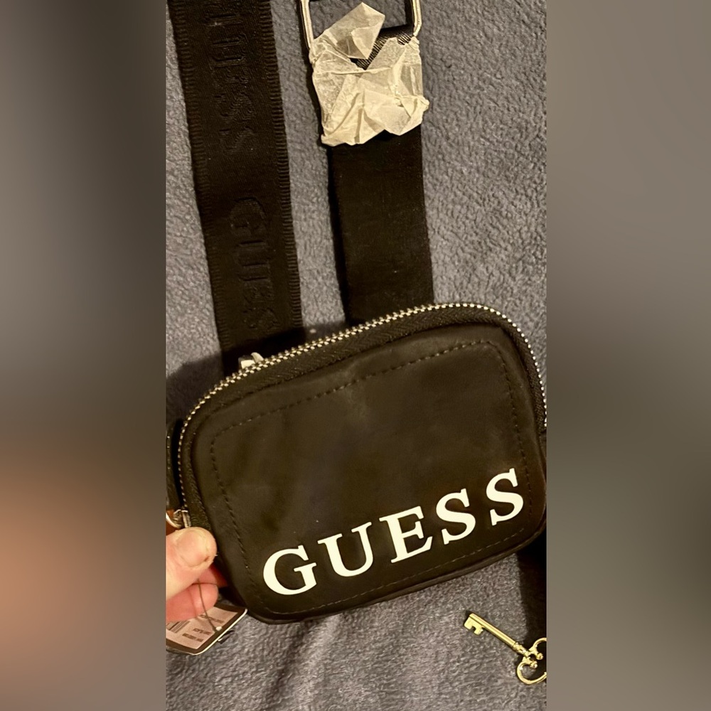 GUESS Black Belt Bag for Men